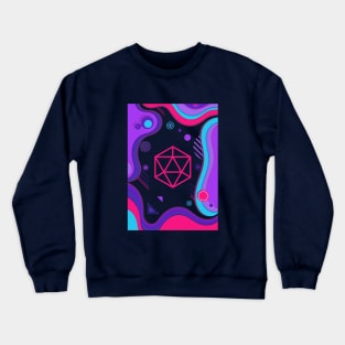 Cyberpunk Funky D20 Dice Tabletop RPG Crewneck Sweatshirt